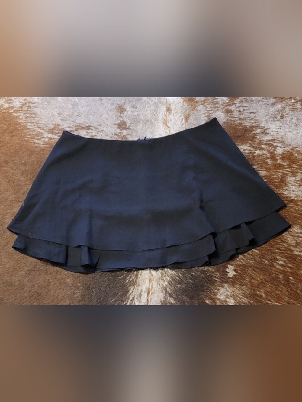 DO+BE Black Layered Ruffle Mini Skort